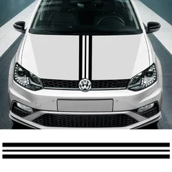 Car Hood Bonnet Sticker For VW Volkswagen Polo 6R 6C 9N2 9J GTI Auto Modification PVC Racing Style Decal Car Tuning Accessories
