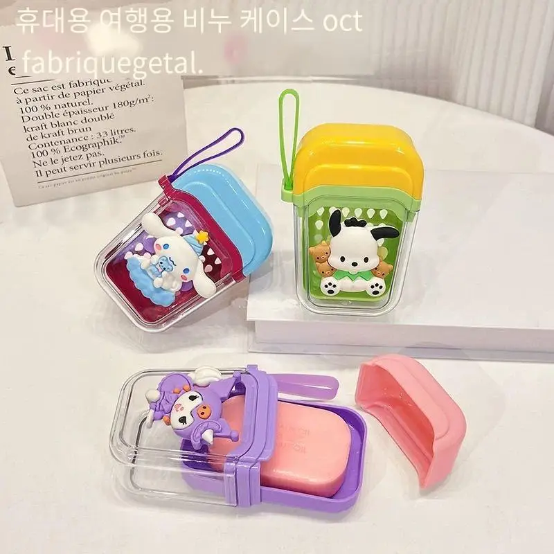 

Sanrio милая коробка для мыла Hello Kittys Kawaii коробка для мыла для ванной комнаты новый стиль портативный универсальный принт Kawaii модный подарок для подруги