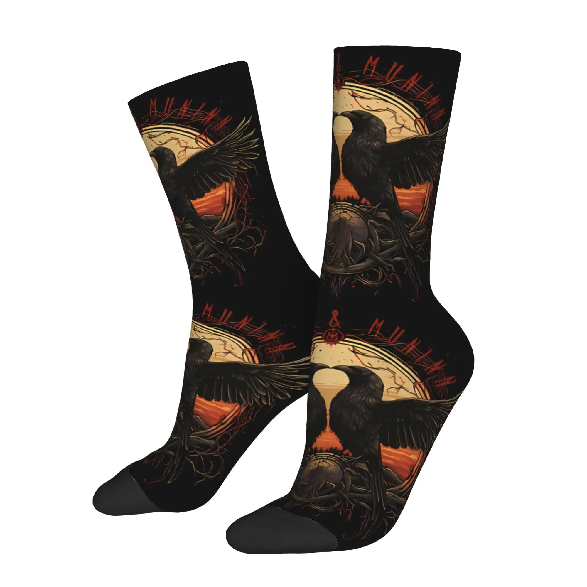 

Odin Ravens Huginn Muninn (2) Viking Sock Printed Man Polyester Fashion