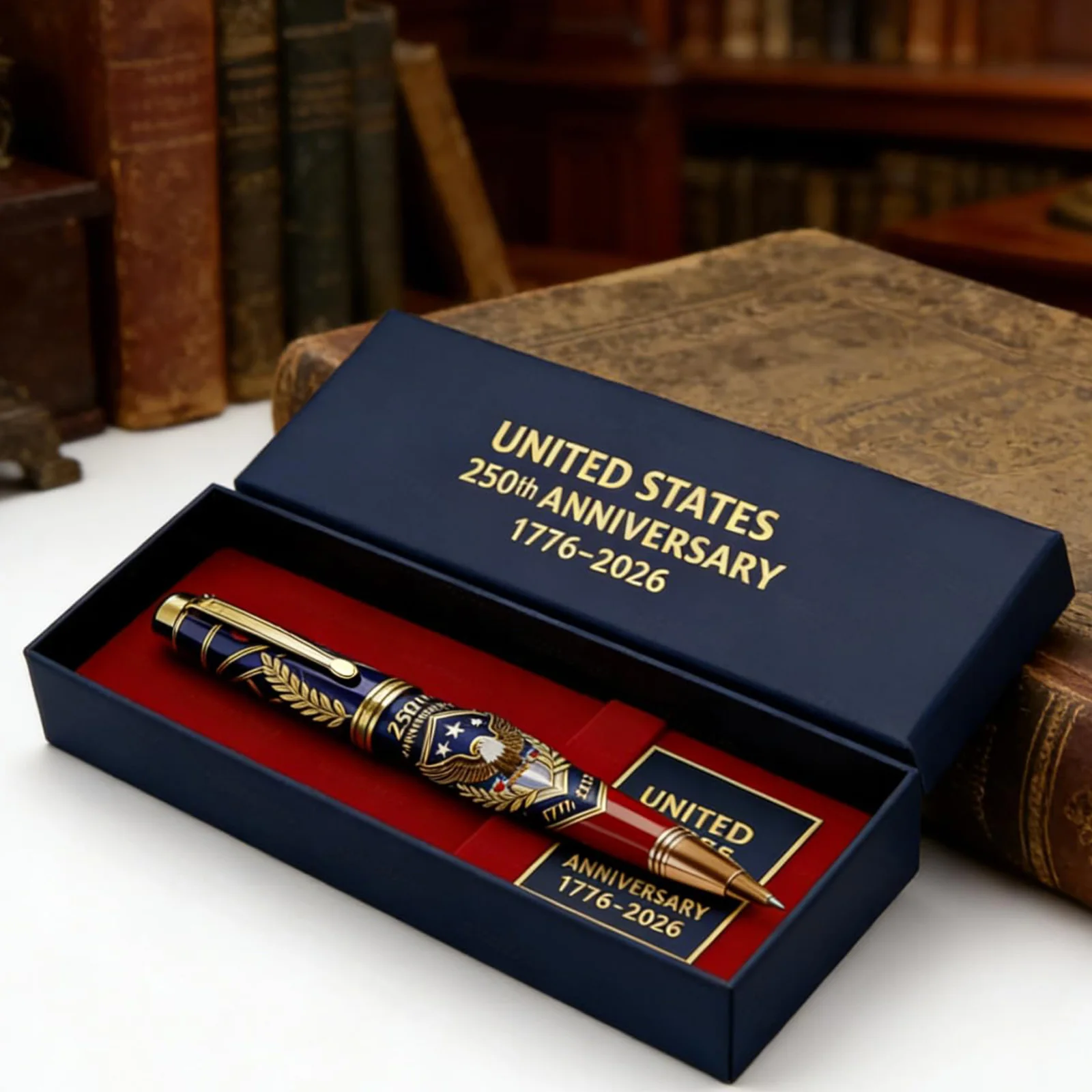 Stylo à bille commémoratif du 250e anniversaire 1776-2026, stylo de collection commémoratif pour hommes, avocats, passionnés d'histoire