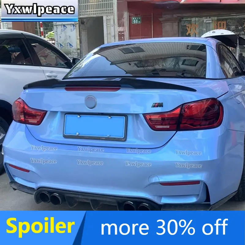 

M4 Style Real Carbon Fiber Rear Trunk Lip Spoiler for BMW F33 Convertible 4 Series 420i 428i 435i F83 M4 2015 2016 2017 18 2019