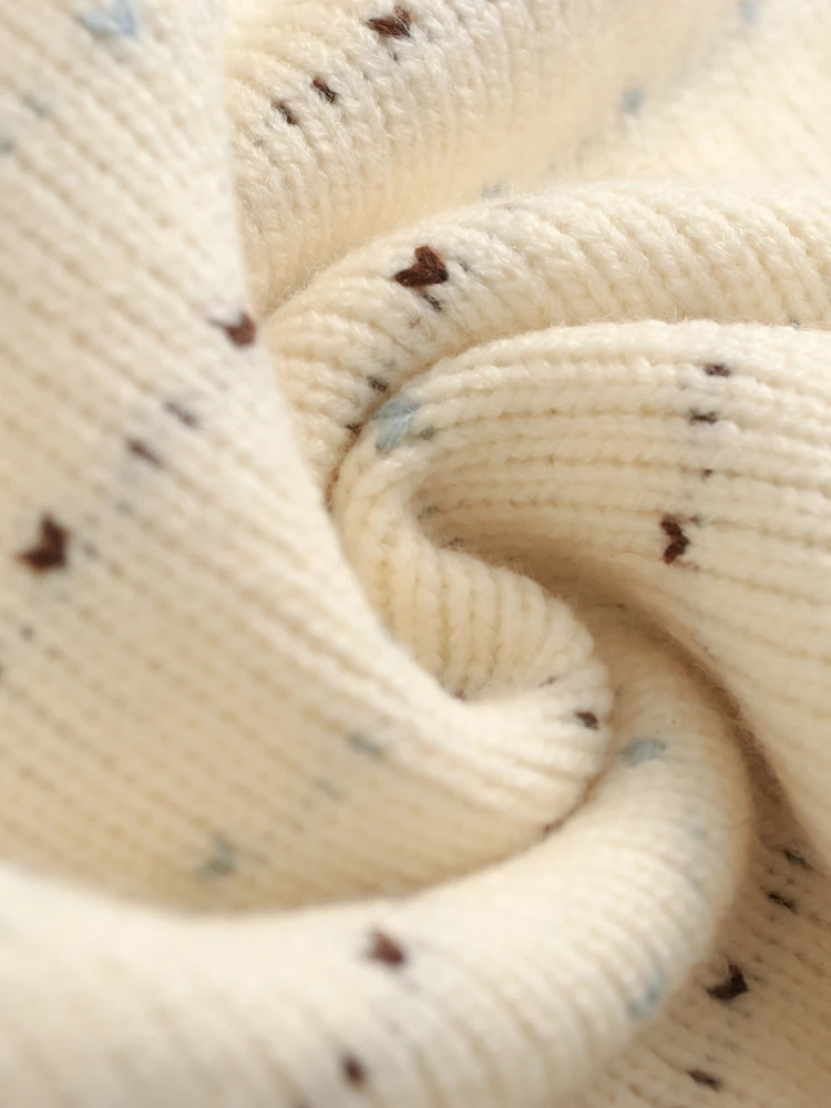 Süßer Strickpullover Oulder Sve Round Ne Loose Fit Fluffy Crochet Damen Herbst Winter Faion Casual Bequemes Top