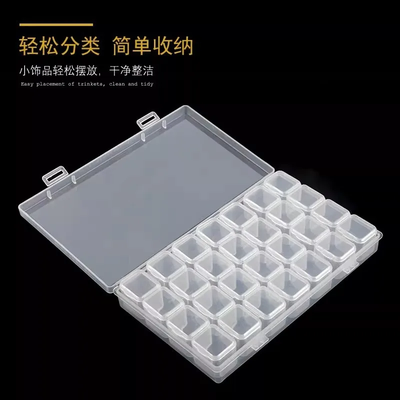 28 Slots Adjustable Plastic Storage Box Case for jewelry Diamond Embroidery Craft Bead Pill Holder Tool GYH