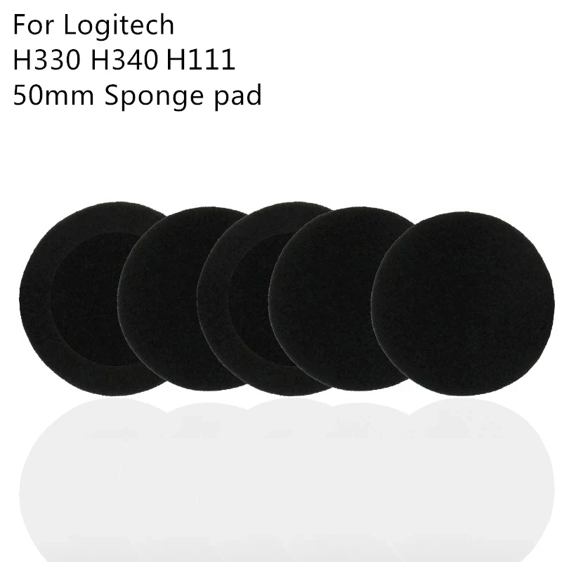 50mm Ear Pads for Logitech H330 H340  H111 H51 PX100 PX200 Earmuffs Sponge Cover USB PC Earphone Earpads Replacement Accessories