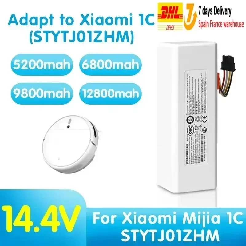 14.4V 12800Mah P1904-4S2P-MM Batteria Per Xiaomi Norma Mijia 1C STYTJ01ZHM Robot Aspirapolvere Mop Accessori Parti originali