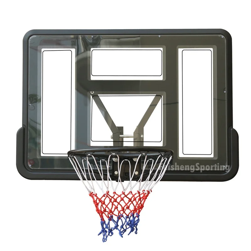 

Indoor Outdoor Wall-hanging Basketball Stand Wall Mounted Basketball Rim Backboard with Net