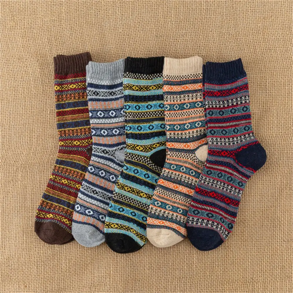 High Quality Hiking Men's Clothing Casual Cozy Socks Winter Warm for Cold Weather Wool Socks Thick Knit Socks