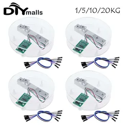 4Sets Digital Load Cell Weight Sensor Kit 20KG HX711 AD Converter Breakout Module Electronic Kitchen Scale for Arduino DIYmalls