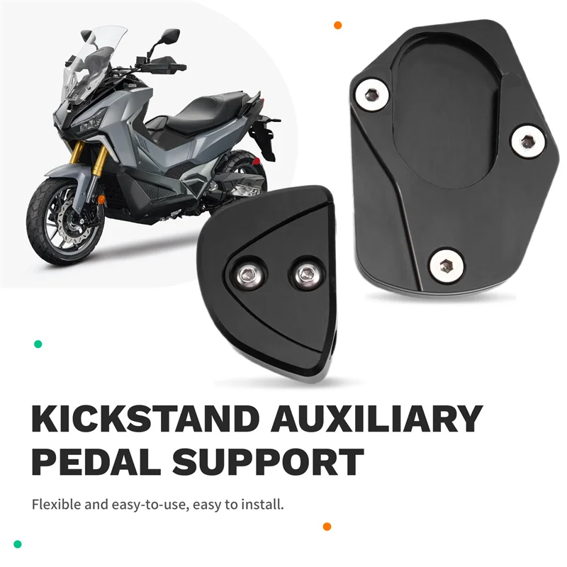 مسند للدراجة النارية مسند مسند مساعد لدواسة القدم يدعم ملحقات الدراجة النارية باللون الأسود #2