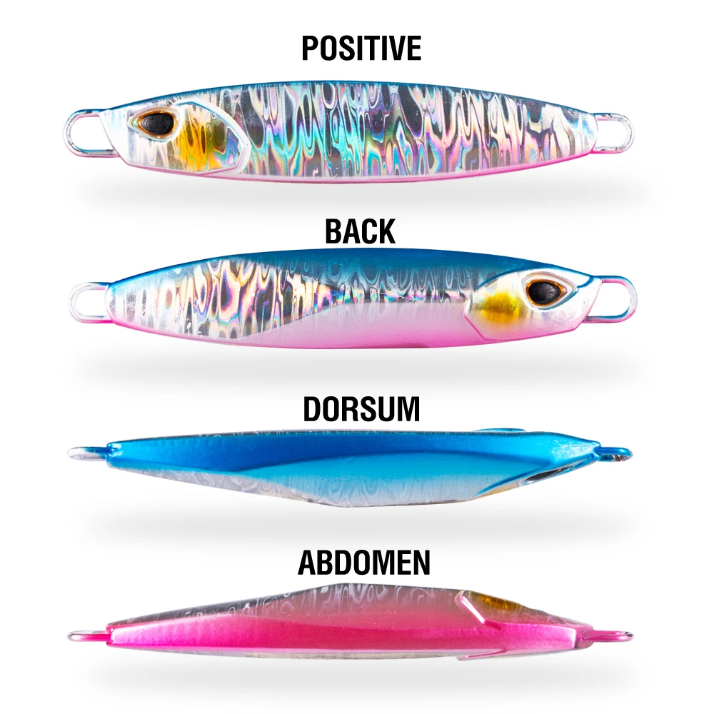 1Pc Leuchtende Metall Jigs Angeln Locken Sinking mit Assist Haken 40g/60g/80g/100g/150g Laser Jigging Casting Köder Künstliche Köder – Detail 7