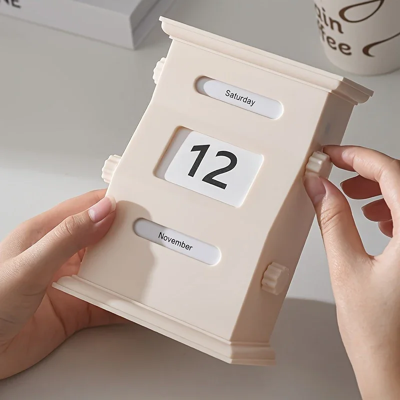 Schreibtischkalender Blöcke Retro Desktop Kalender Schreibtischdekorationen Kalender Blöcke Desktop Dekor Datumsblöcke für Kollegen Freunde