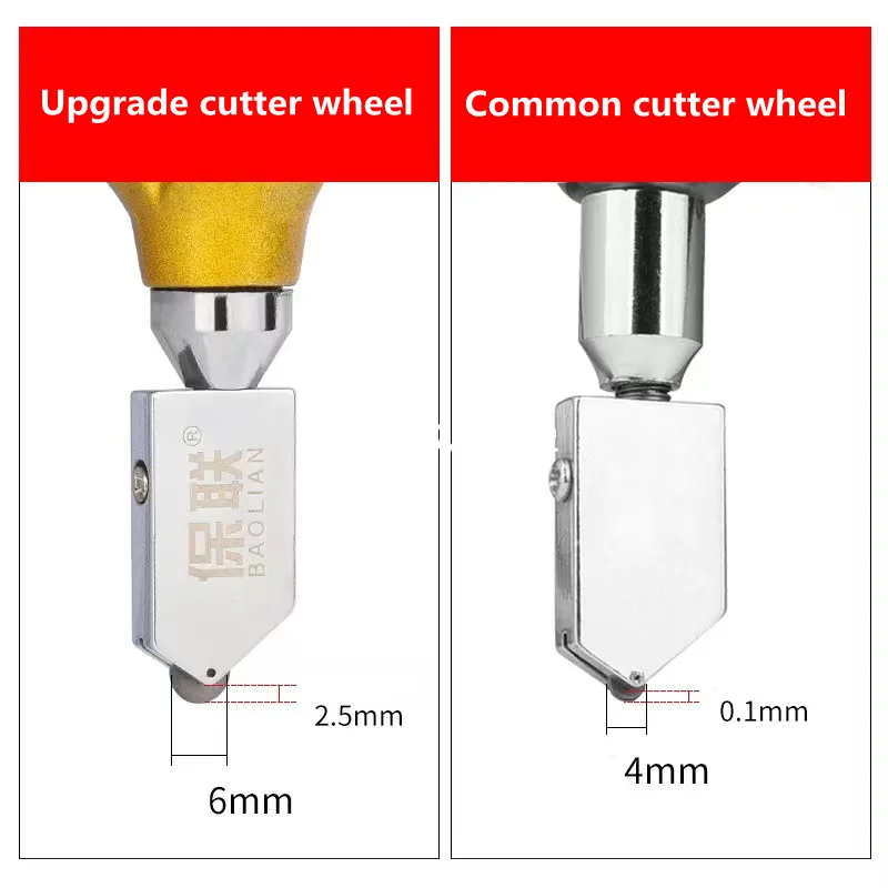 أدوات القطع لآلة القطع 2 في 1 قاطع بلاط السيراميك الزجاجي مع عجلة السكين الزجاجية الدوارة الماسية #5