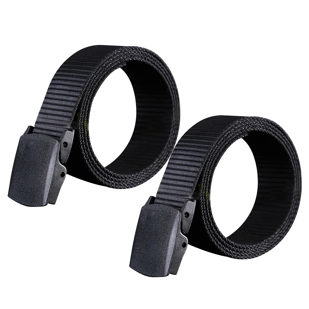 

2pcs Sports Belt for Men Lightweight Nylon Canvas Belts Casual Pants Accessories Reversible Buckle Durable Plastic