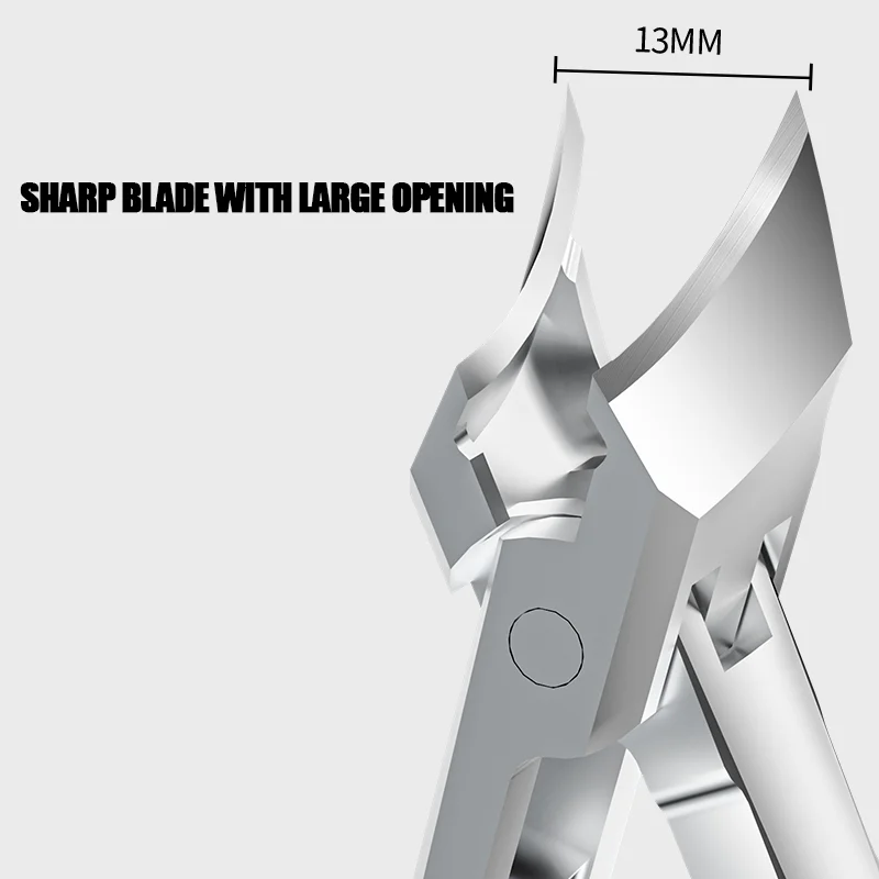 Grote opening, schuine nagelknipper, superscherpe en stevige vingernagel- en teennagelknipper, met spatwaterdichte opslagruimte