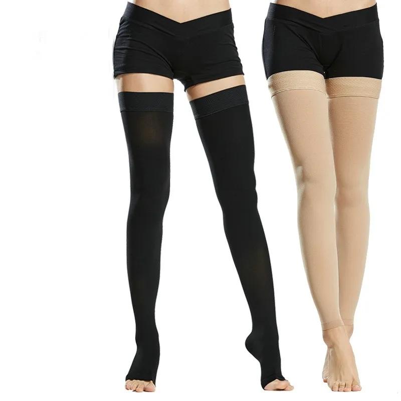 

2Pcs Medical Varicose Elastic Stockings Secondary Pressure 20-30mmhg Anti-thrombotic Sports Compression Socks Long Tube