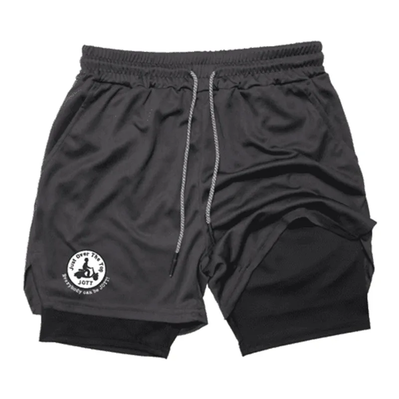 Multifunctional Fsahion Training Liner for Men's Double-layer Short Casual Gym Exercise Sports 2-in-1 Quick Drying Jogging Pants
