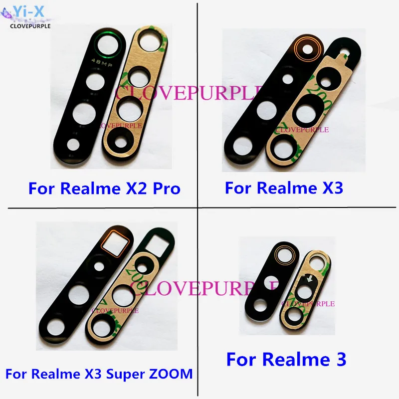 10pcs/Lot For Oppo Realme 3 X3 Super ZOOM X2 Pro Rear Back Camera Glass Lens with 3M Sticker