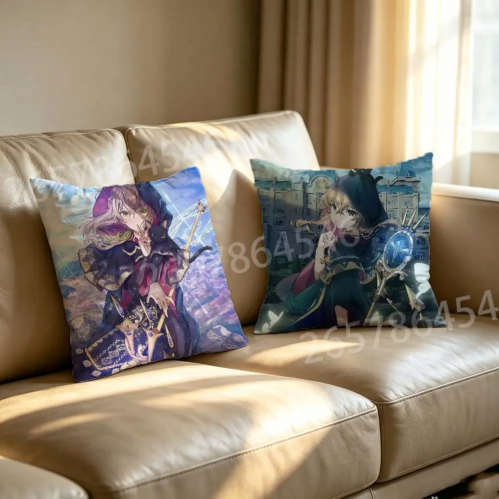 Anime S-Secrets Of The Silent Witch Printed Pillow Cover Cushion Case Simple Sofa Pillow Case No Pillow Core