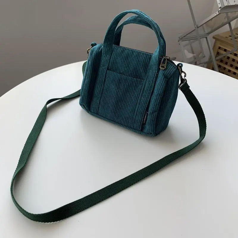 Shoulder Bag For Women Autumn And Winter Corduroy Handbags Simpler Style All Match Literary Crossbody Solid Color Sweet Envelope