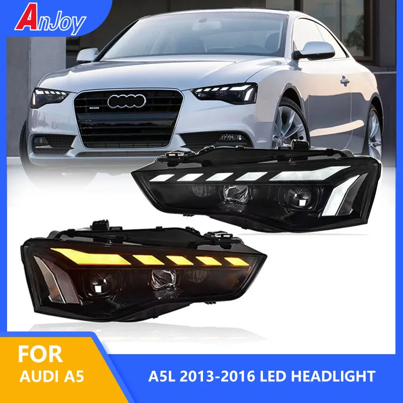 

1Pair LED Headlights For Audi A5 2012-2016 Accessories Upgrade Car RS5 Styling A5L Led Front DRL Turn Signal Lights Assembly