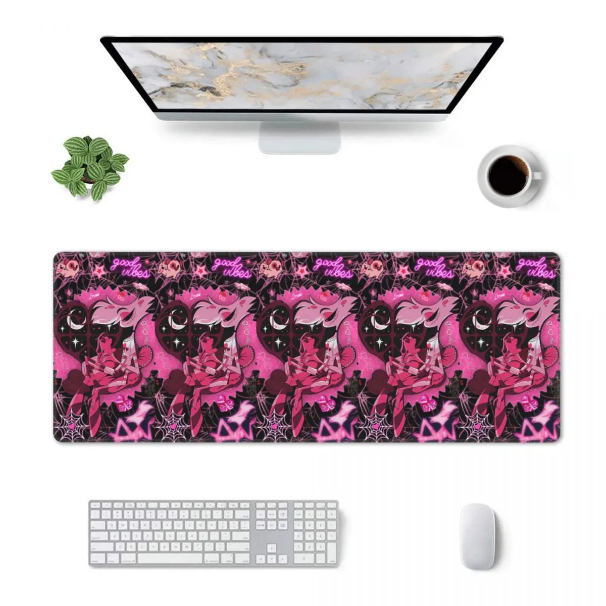 Large Mouse Pad Angel Dust Hazbins Gamer PC Laptop Mats Keyboard Carpet Computer Gaming Office Accessories Desk Mat