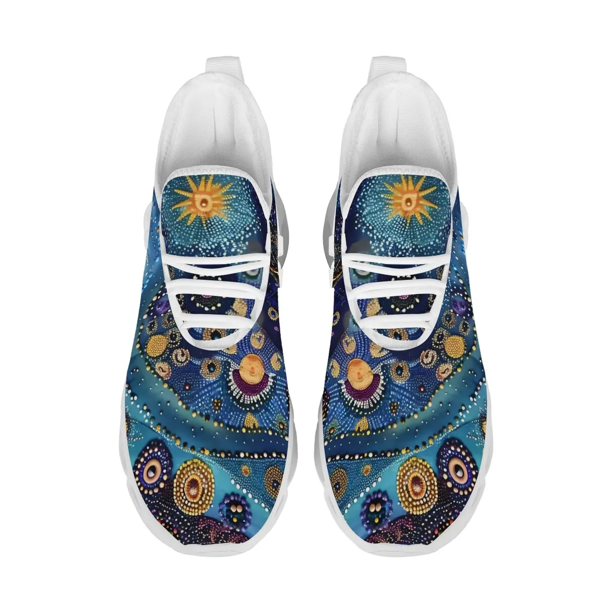 أحذية رياضية غير رسمية جديدة منخفضة القمة كبيرة الحجم للرجال منقط ستار روز قوس قزح تصميم كتلة اللون احذية الجري خفيفة الوزن