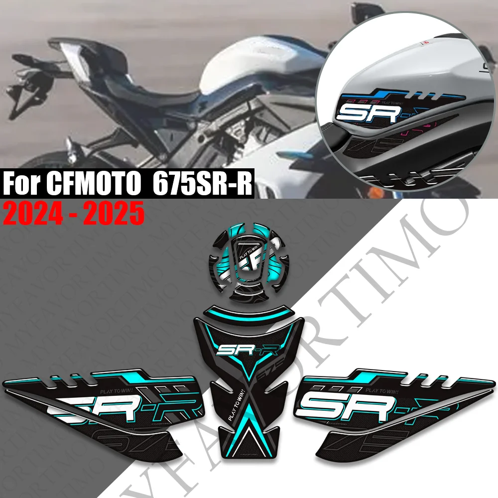 

For CFMOTO 675SR-R 2024 2025 Motorcycle Fuel Tank Pad Sticker Moto Epoxy resin Decals CF MOTO CFMOTO675SRR