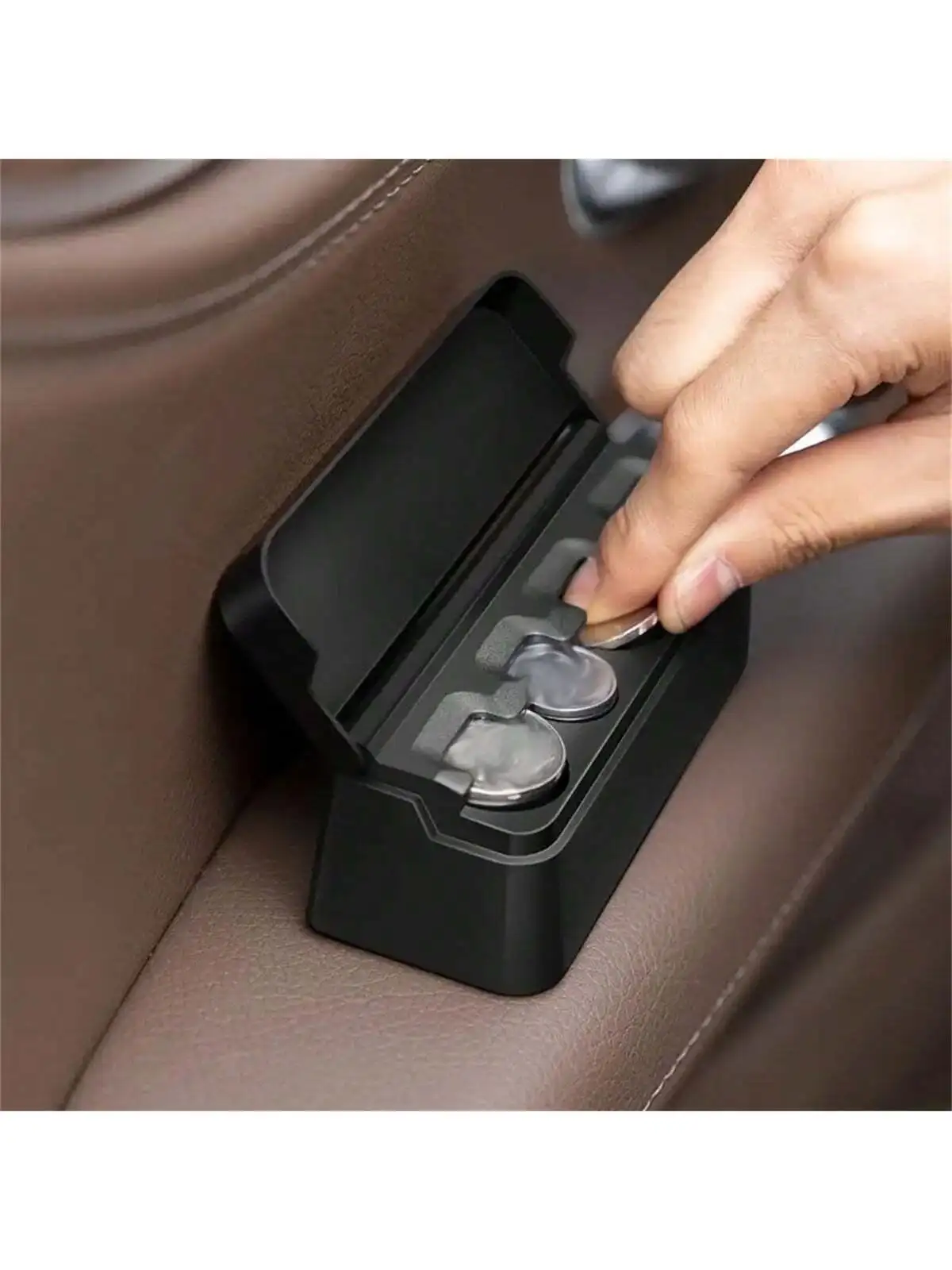 

1pc Car Coin Box, Folding Box For Car, Mini Coin Box, Creative Finishing Box Savings Can, Car Accessories