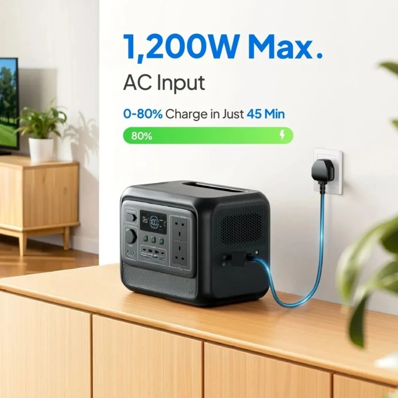 100 V2 Portable Power Station 1800W 1024Wh Solar Generator for Outdoor Camping Emergency Backup