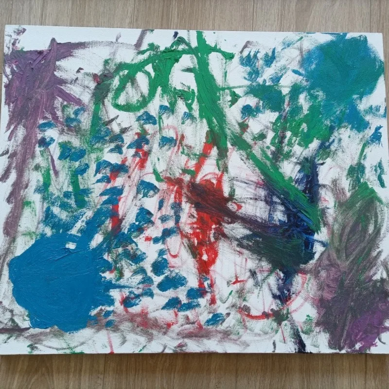 An oil painting, hand-painted, abstract art