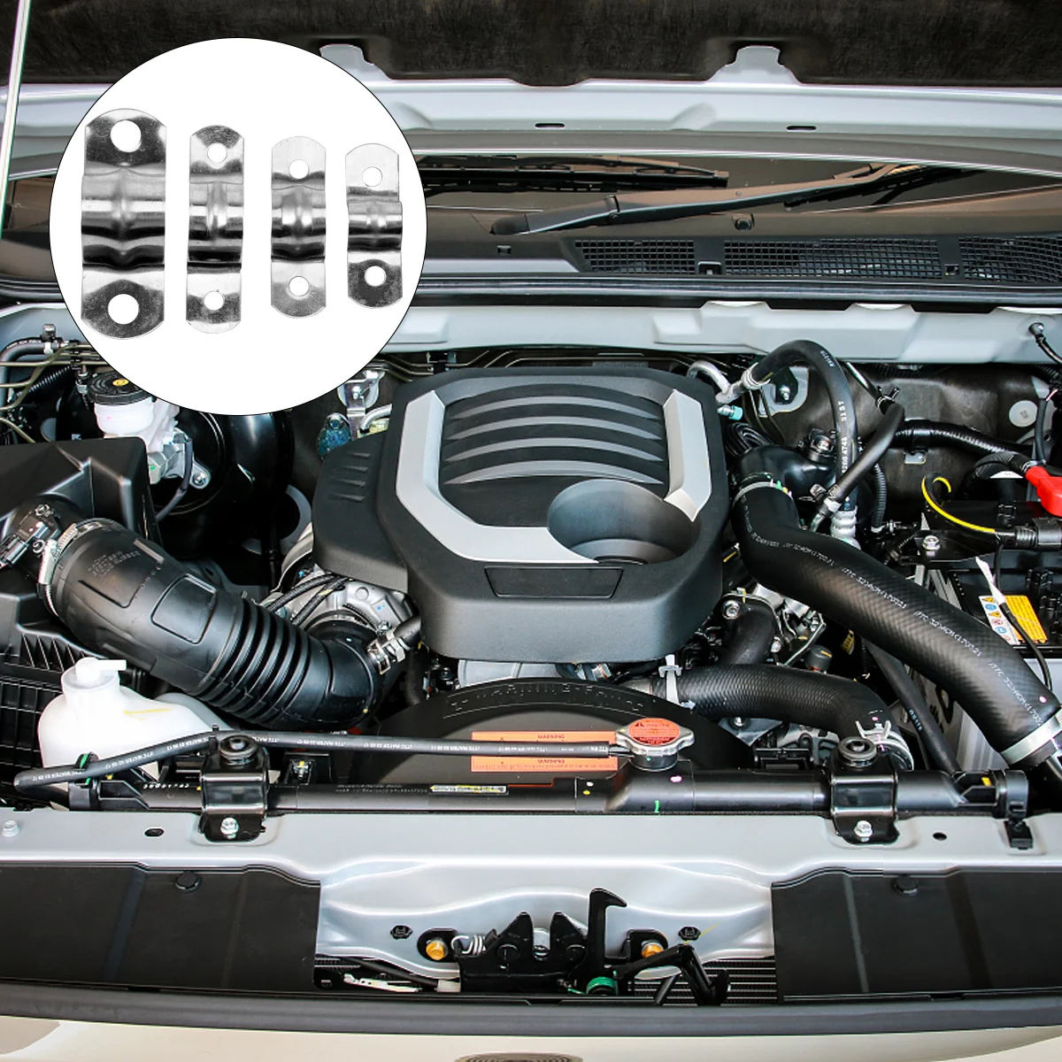 

100 pcs Steel Pipe Clamps Rigid U Bracket For Pipeline Fixing Tube Straps Hose Clamp U Bracket Tube Strap Clips U-Tube Clamp