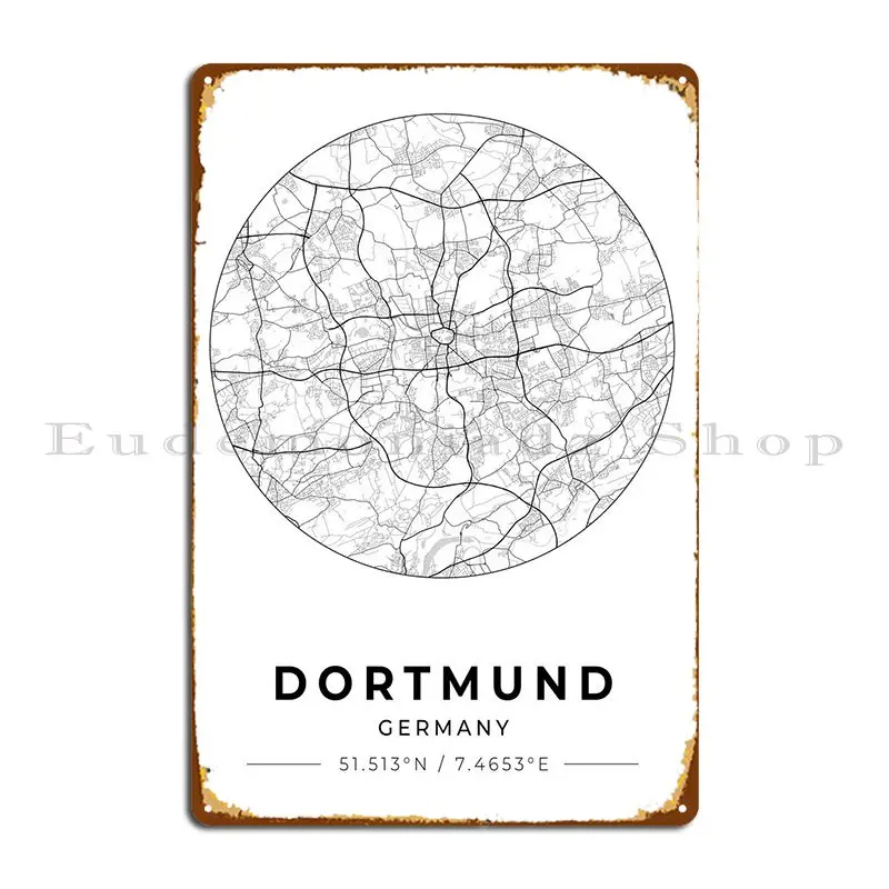 Dortmund Germany Metal Sign Decoration Living Room Living Room Designs Garage Tin Sign Poster