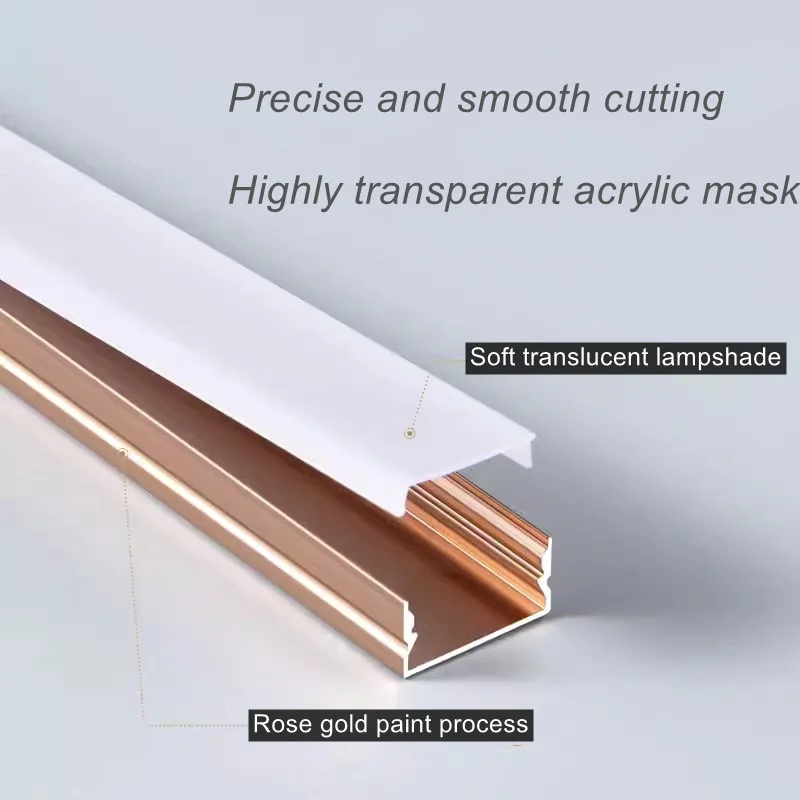 Aluminum Led Profile Linear Light Hard Bar Light Embedded for Home Room Wall Floor Engineering Decor Surface-Mounted Led Lamp