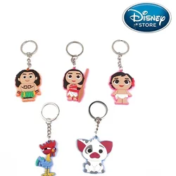 HOT Disney Movie Princess Moana Keychain Kawaii Car Keyring Action Figure Maui Adventure Accessories Cosplay Key Ring Kids Gift