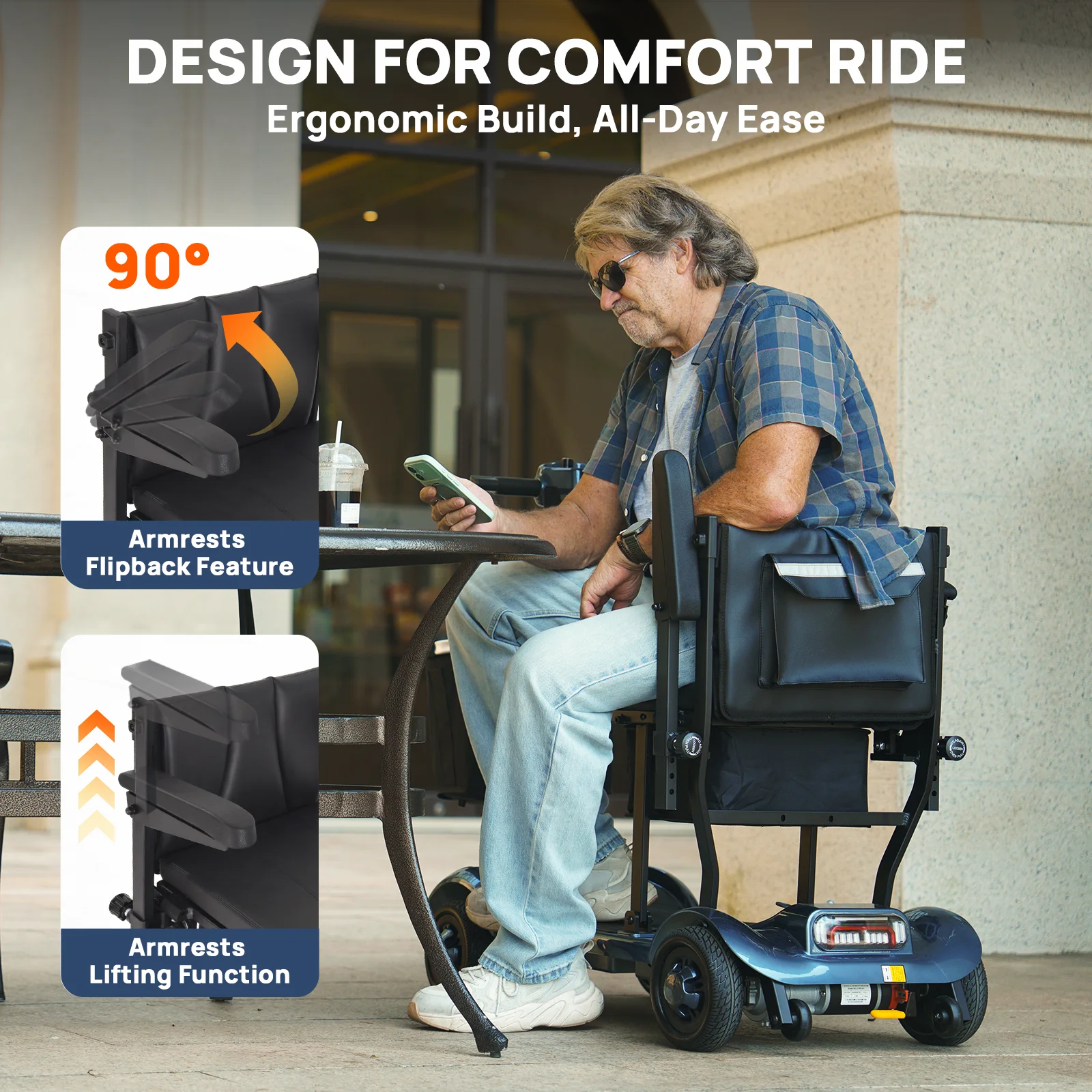 Foldable 4-Wheel Mobility Scoo - Folding Electric Scooter review and price