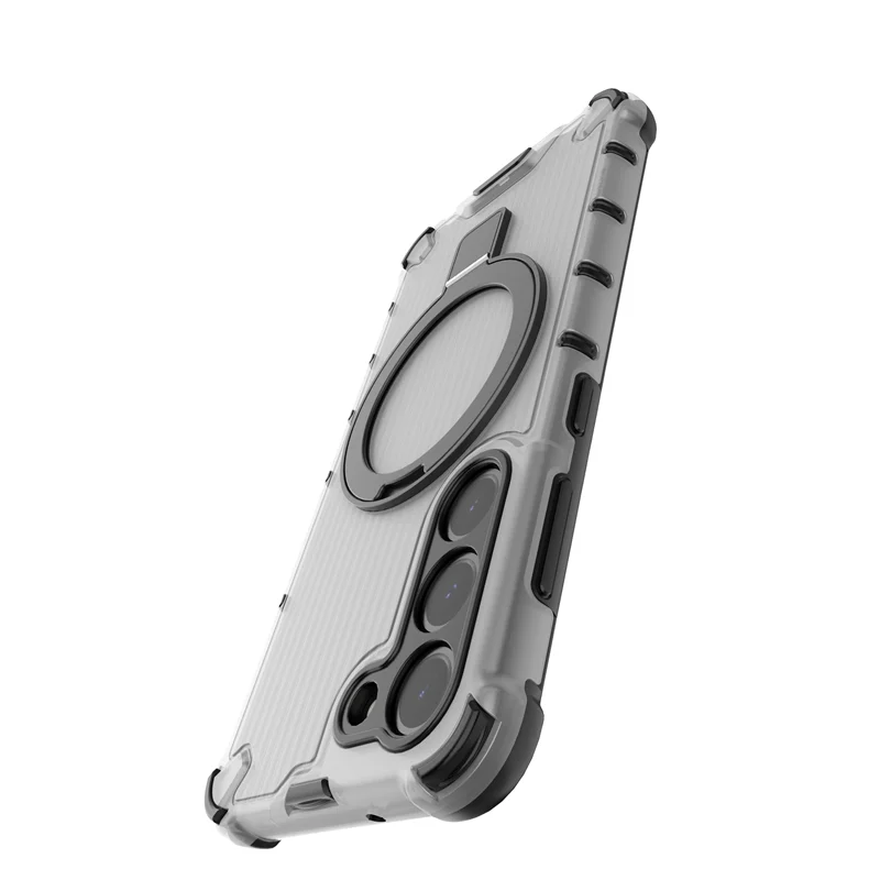 Luxury Magnetic Frosted Phone Case For Samsung A14 A15 A34 A54 A35 A55 A25 Four Corner Shockproof Protective Shell Parts Stand
