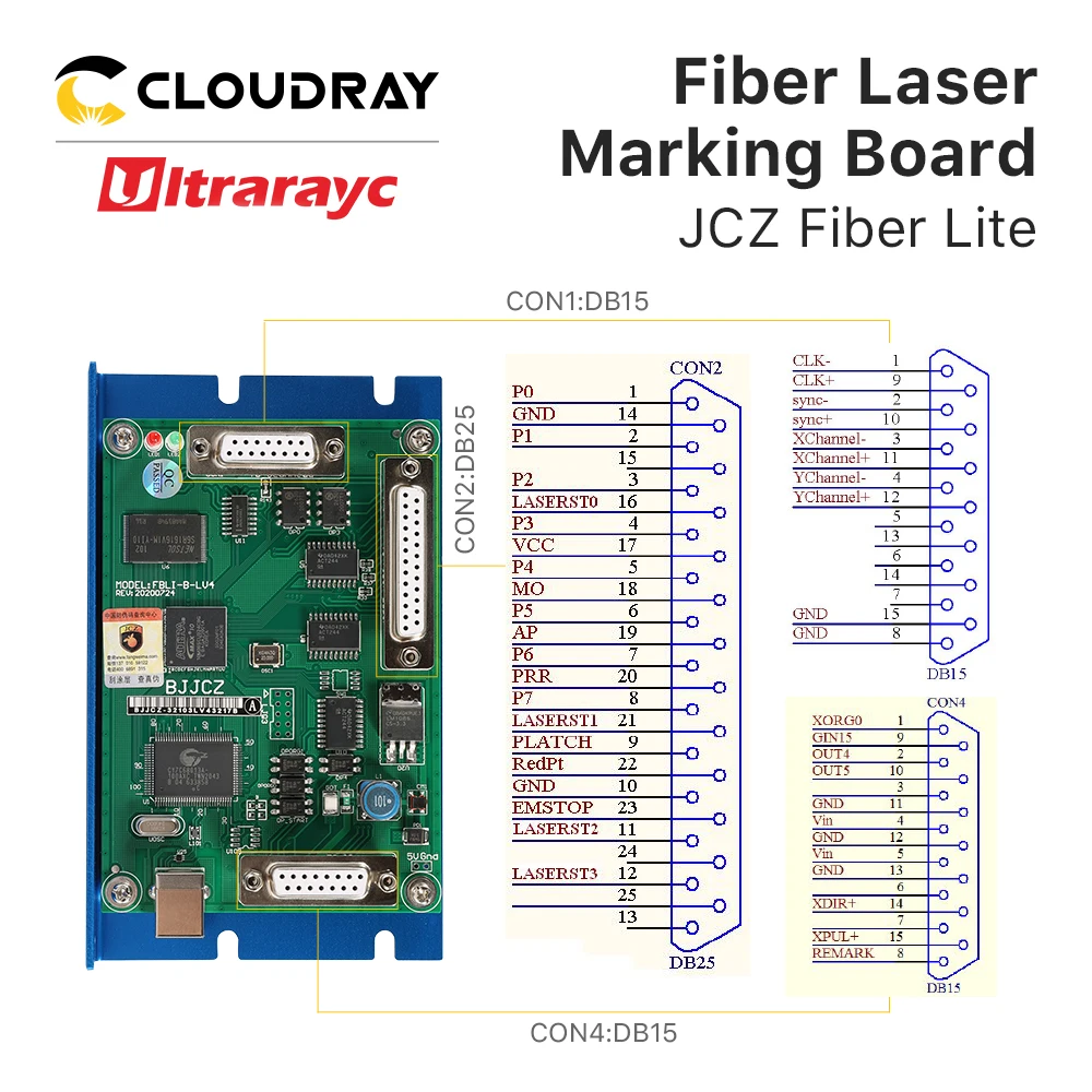 Ultrarayc papan tanda Laser baru orisinil BJJCZ LMCV4-Fiber perangkat lunak Ezcad untuk mesin Laser serat Raycus Max JPT