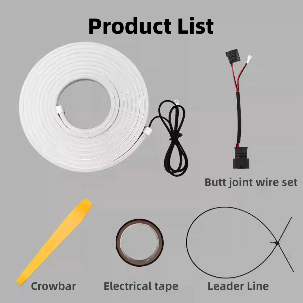For Mercedes-Benz A/B/C/E EQE/CLA/CLS Class Flexible Silicone Trunk LED Light Strip Waterproof&Easy Installation Car Accessories