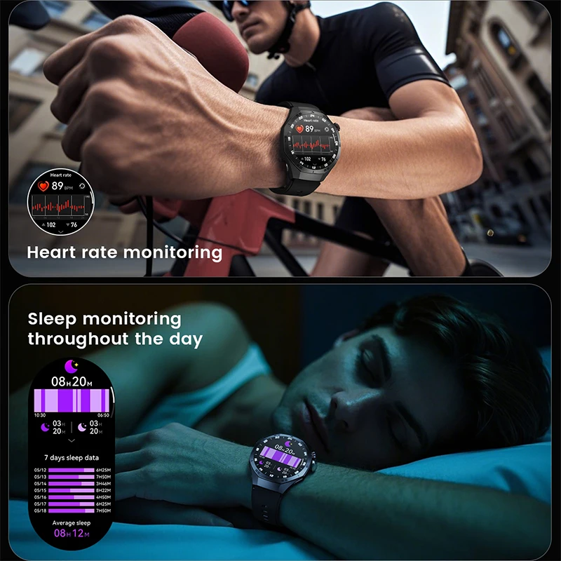 GEJIAN nuevo reloj de llamada Bluetooth 5,3 pantalla de alta definición de 1,52 pulgadas monitoreo de ritmo cardíaco modo multideporte reloj inteligente al aire libre
