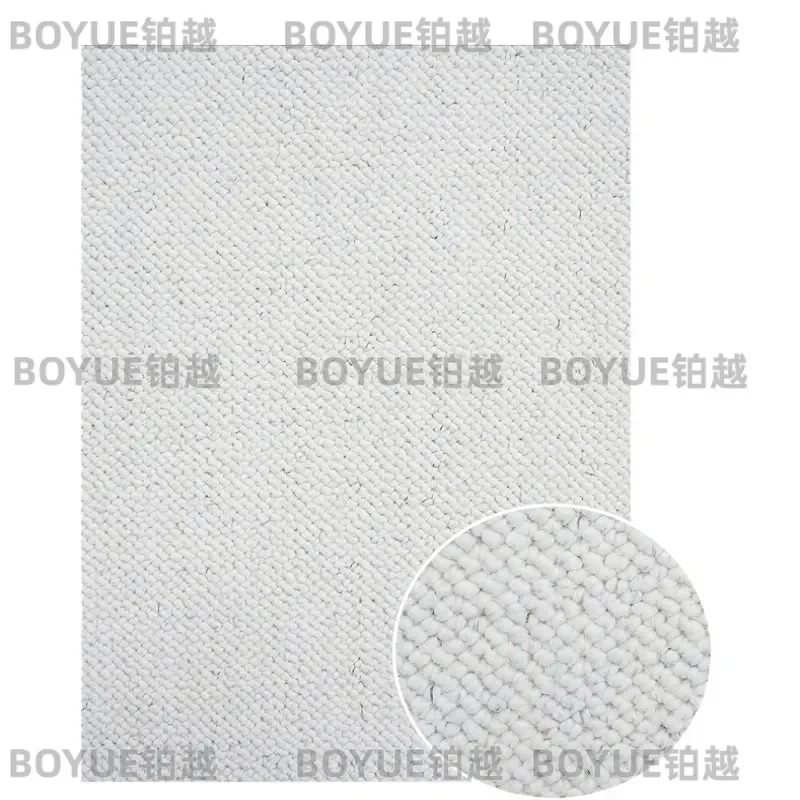 Natural Wool Rug Non Slip Wear Resistant Luxury Living Room Bedroom Study Sofa Floor Mat Soft Bedside Blanket