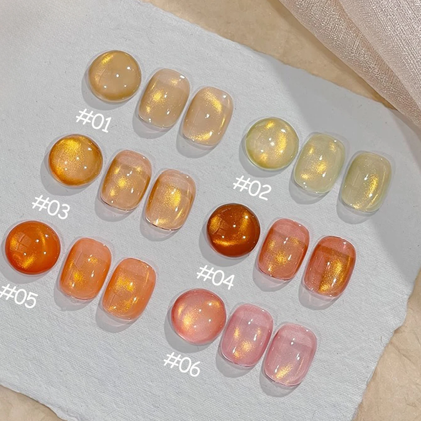 ยาทาเล็บเจลลูกปัดแก้วสีทอง WS สำหรับฤดูใบไม้ร่วงและฤดูหนาว 1 ชิ้น สำหรับตกแต่งเล็บ ทำเล็บในร้านทำเล็บ สีน้ำตาลอำพัน ลูกปัดแก้ว ช่วยให้เล็บขาวขึ้น เป็นที่นิยม