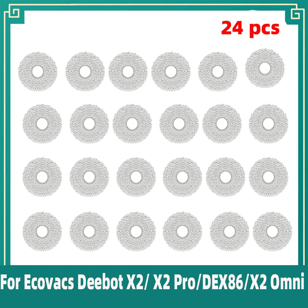 For Ecovacs Deebot X2 / X2 Pro / DEX86 / X2 Omni Robot Vacuum Cleaner Mop Cloths Rags Replacement Attachment Accessories Parts