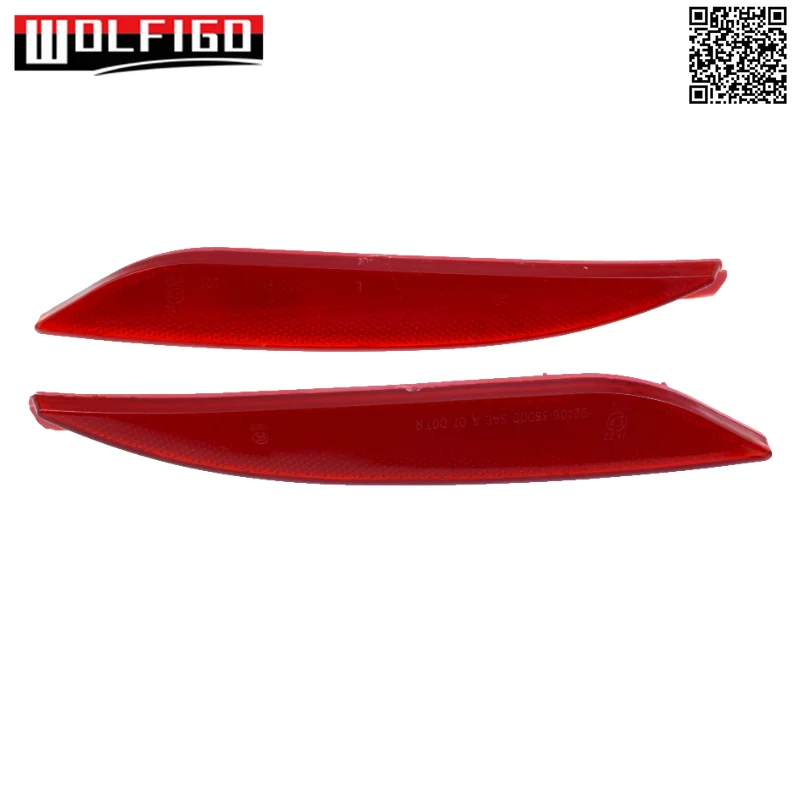 Rear Bumper Brake Light Reflector Left & Right Set Red Fit For Hyundai Sonata 8th 2011 2012 2013 2014 92406-3S000,92405-3S000