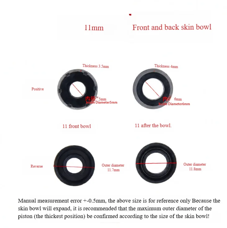 10mm 11mm 12mm 12.7mm 14-16mm 17.5mm 19mm 22.2mm 1set Front & Rear Caliper Repair Motorcycle Disc Brake Piston Cup Oil Seal Kit