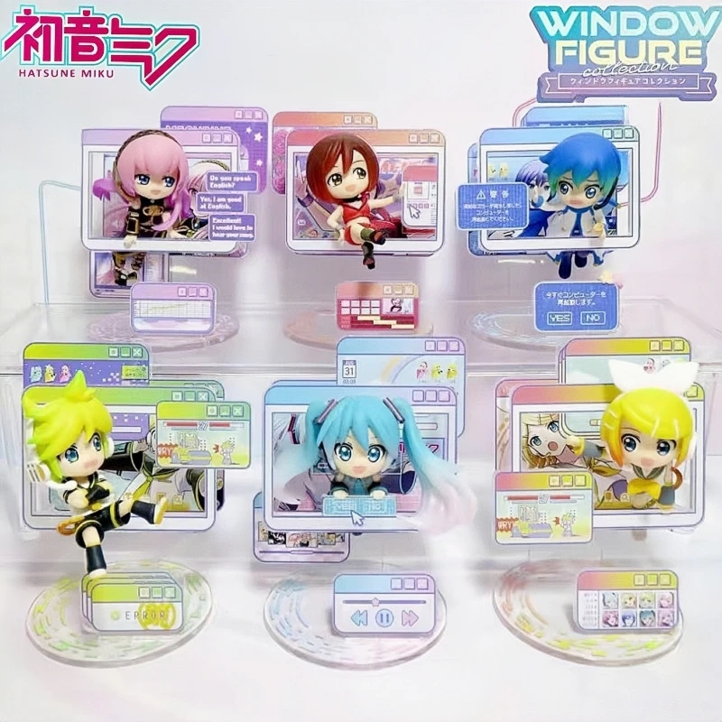 

Anime Hatsune Miku Blind Box Window Figure Series Kaito Meiko Mini Figures Boxed Egg Trendy Toy Tabletop Ornament Model