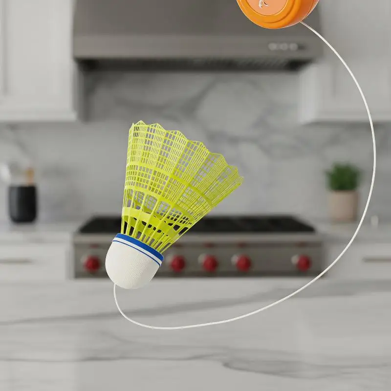 Automatic Retractable Badminton Solo Trainer Rebound Practice Tool Portable for Home Office Indoor Sport