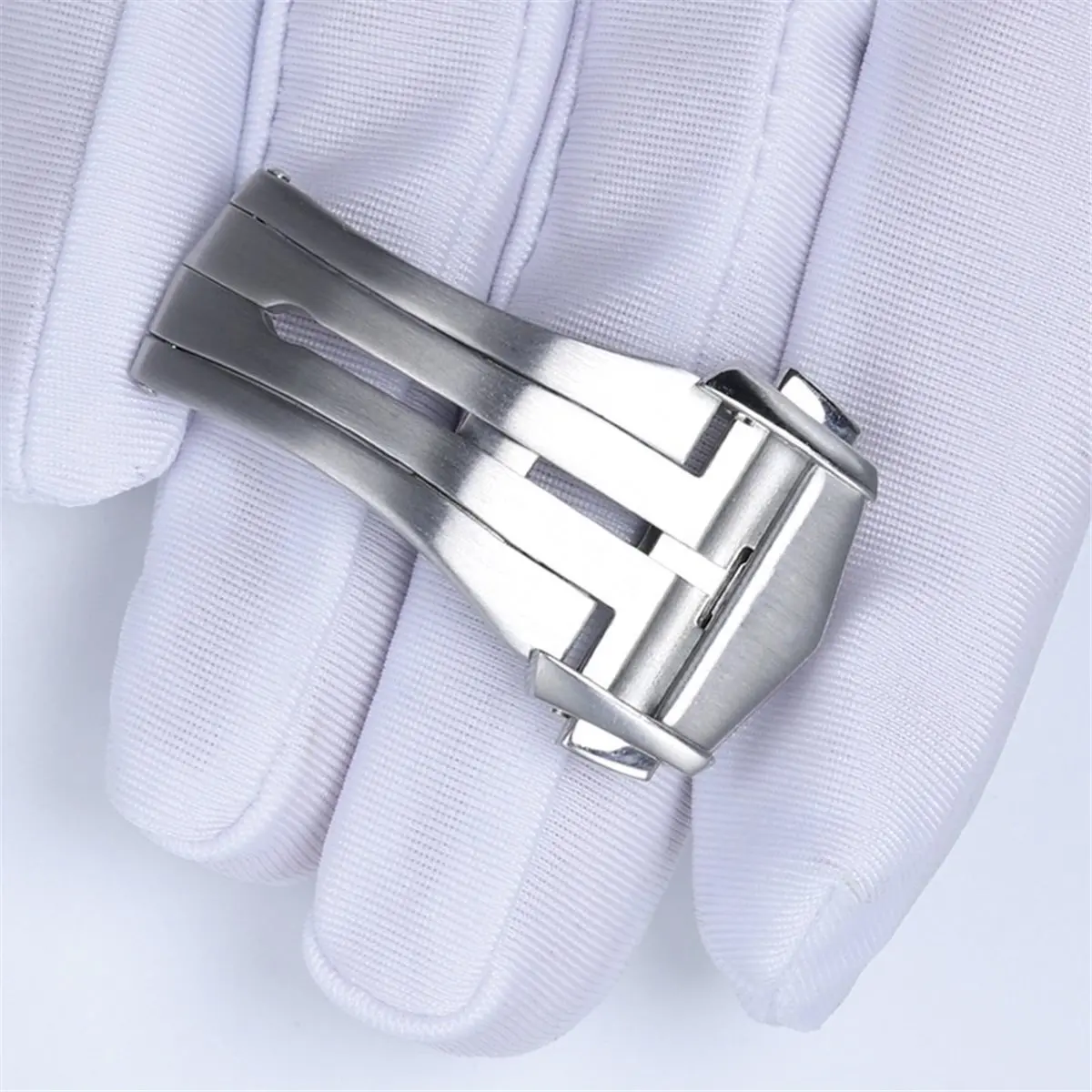 Folding Watch Buckle for Stainless Steel Deployment Clasps 18mm for Polished Matte Watchband Button