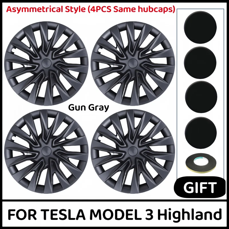 4 Stuks Wieldop Voor Tesla Model 3 Highland 18 Inch Prestaties Vervanging Wieldop Auto Volledige Velg Cover Accessoires 2023 2024
