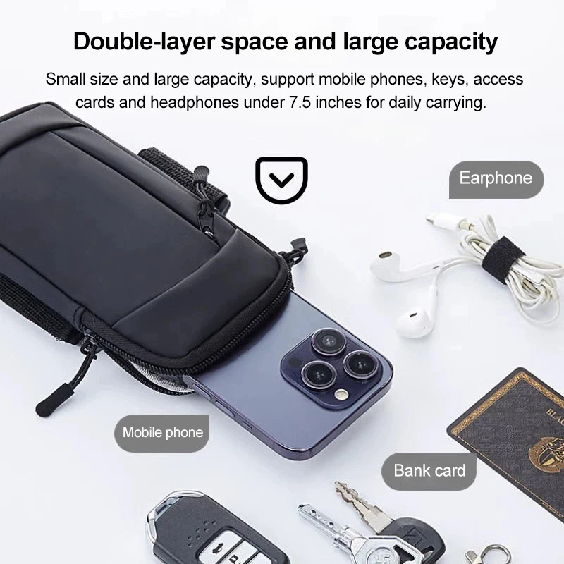 Bolsa para correr para teléfono, banda para brazo, bolsa para celular, banda deportiva para correr 5