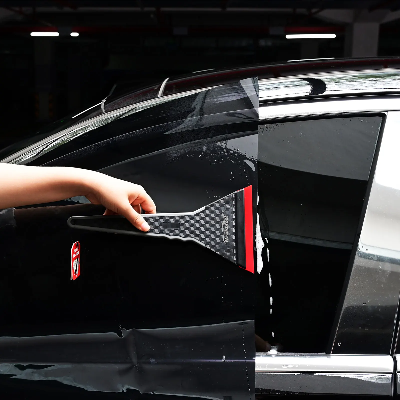 EHDIS Car Window Film Squeegee Thick Plastic Triangle Tip Scraper for Vinyl Wrap Sticker Auto Window Tint Film Install Tool